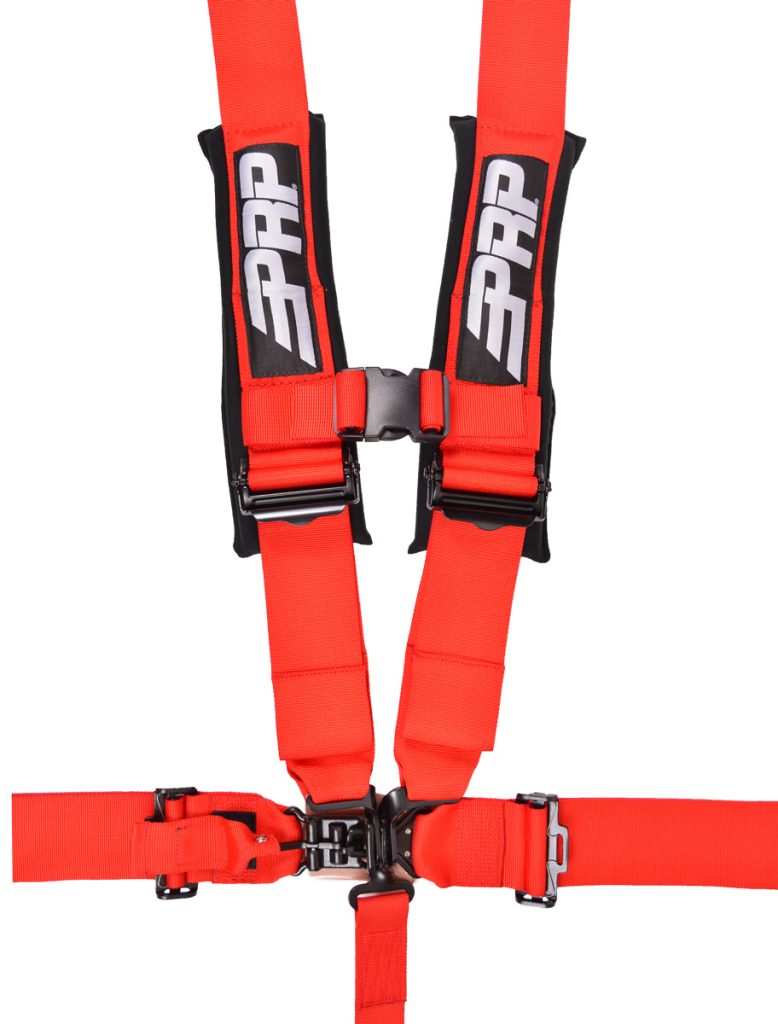 5 point, 3 inch harness in red