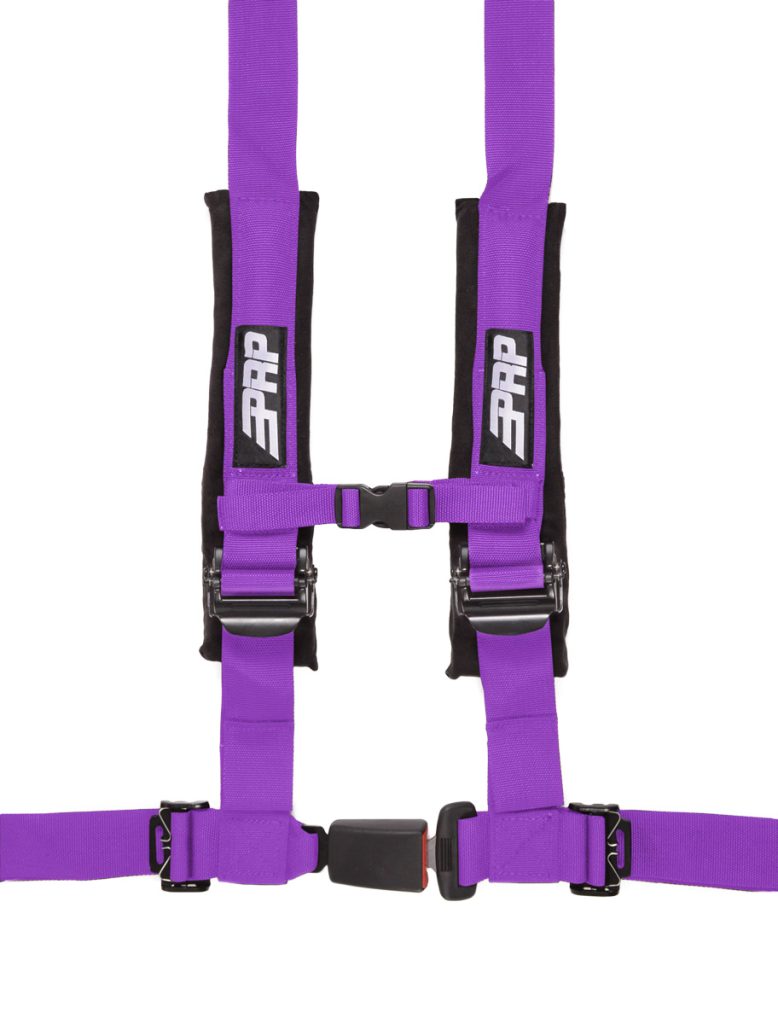 PRP 4 point harness with auto latch, purple