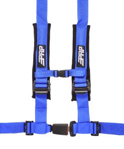 PRP 4 point harness with auto latch, blue