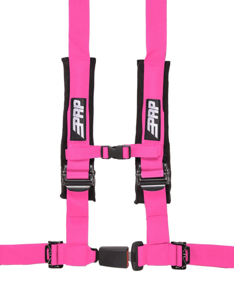 PRP 4 point harness with auto latch, pink