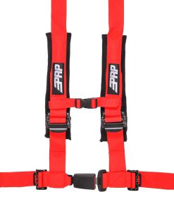 PRP 4 point harness with auto latch in red