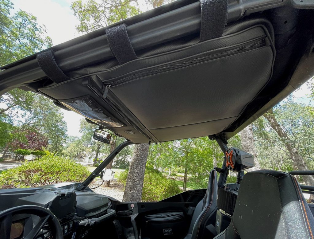 UTV Can-Am Commander Overhead Storage Bags Installed